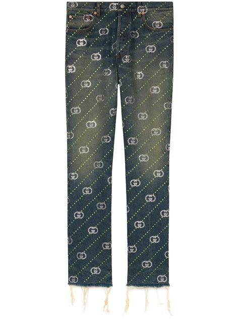 gucci crystal jeans|Gucci jeans men's.